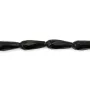 Obsidiana gota facetada 6x16mm x 40cm