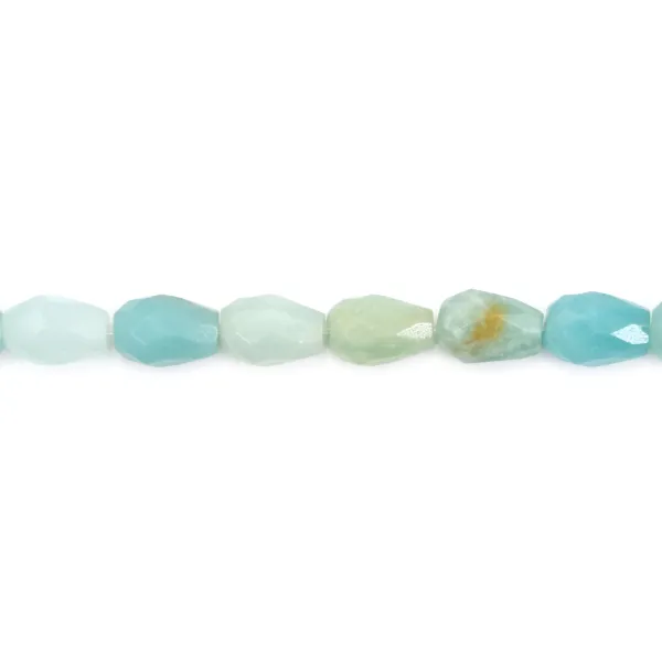 Amazonite goutte facetté 6x9mm x 39cm