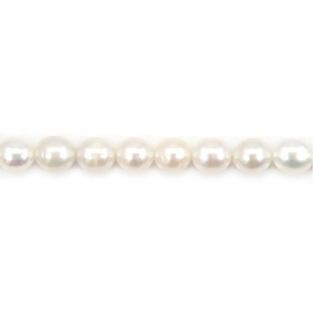 Perla di acqua dolce, bianca, oliva, 4.5-5mm x 36cm