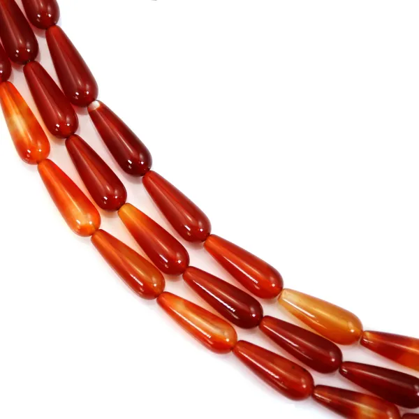 Cornalina gota 6x16mm x 39cm