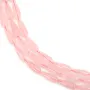 Quartz rose goutte 6x16mm x 39cm