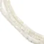 Nacre blanche rondelle 3x4mm x 39cm