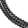 Onyx noir rond plat facetté 6mm x 39cm