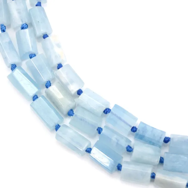 Aquamarin-Barock 7x11mm x 40cm (28 Stück)