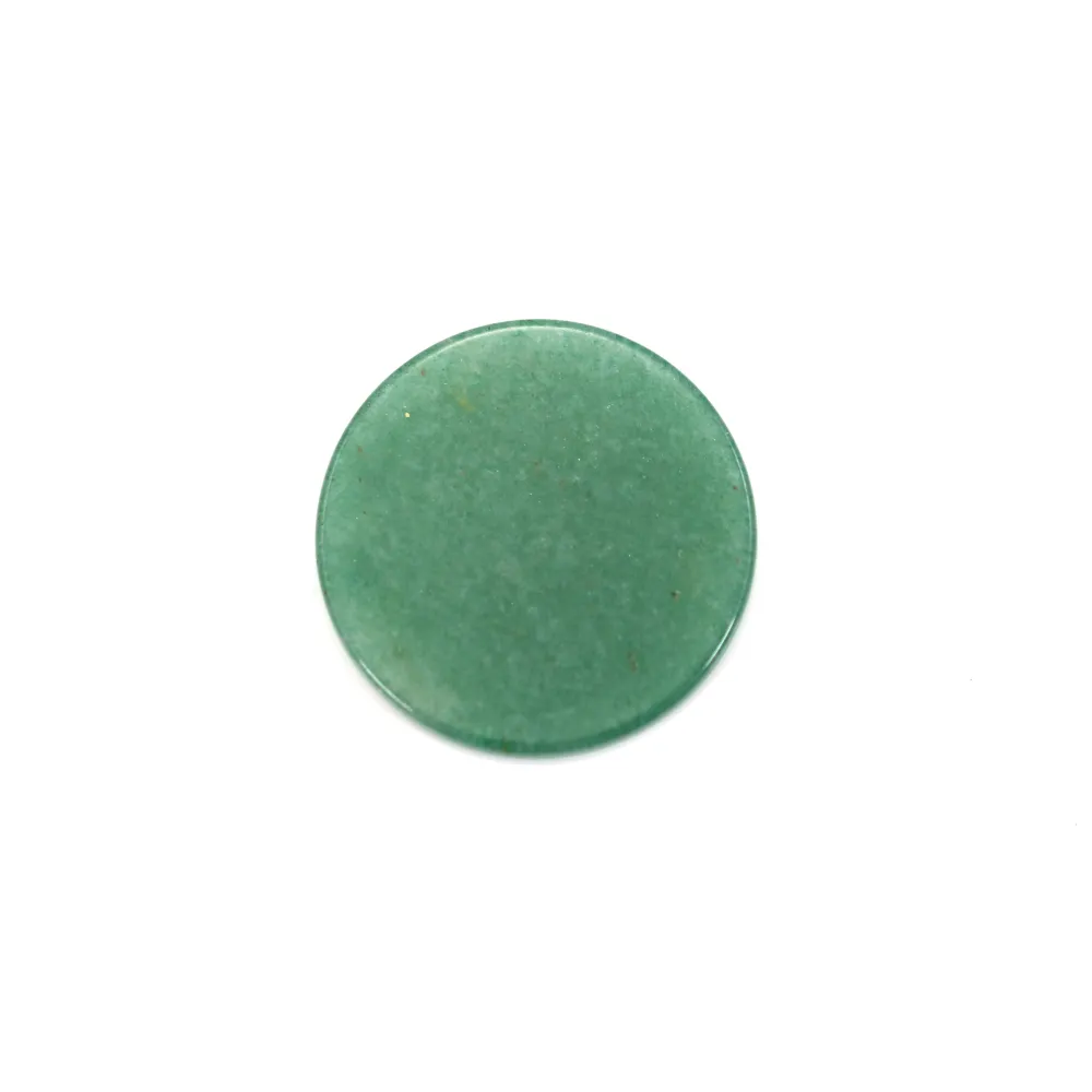 Cabochão de Aventurina redondo plano 20mm x 1 peça