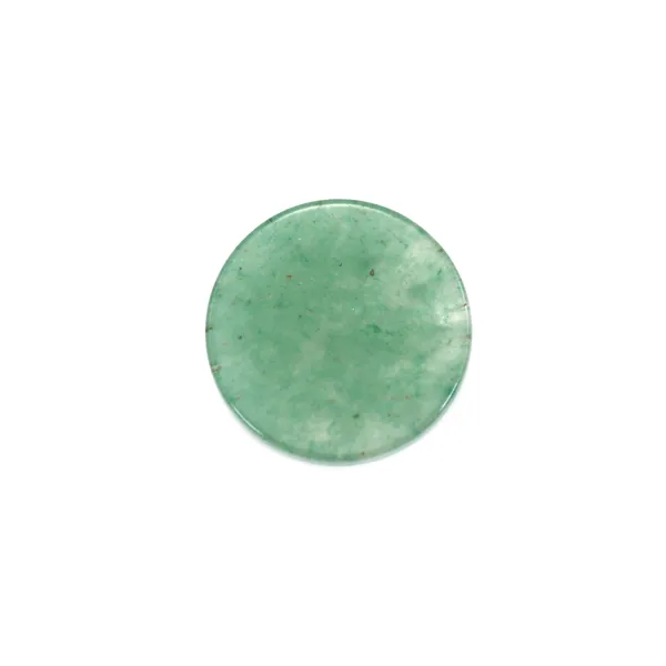 Cabochon Aventurine rond plat 14mm x 1pc