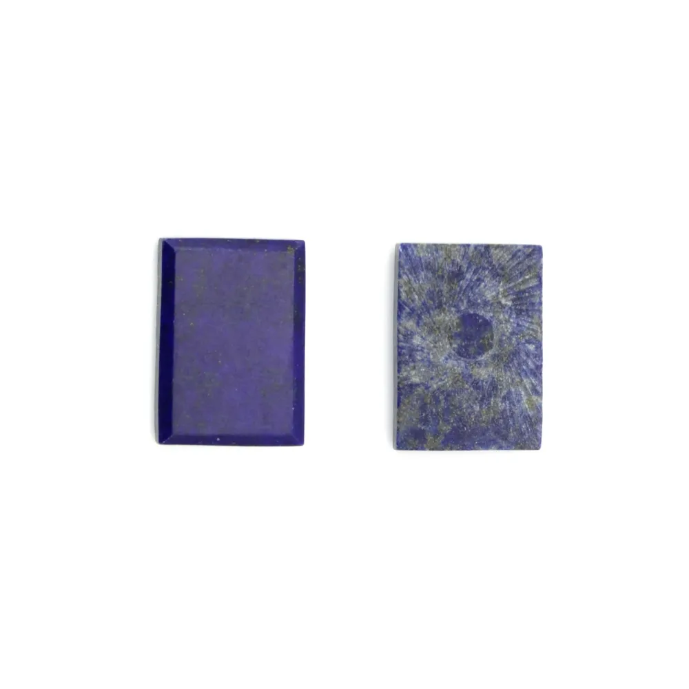 Cabochon Lapis Lazuli Rechteck flach 10x14mm x 1 Stück