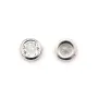Intercalaire redondo de strass de 4mm - circonia cúbica e Prata 925 rodinada x 1 unidade