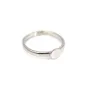 Anello regolabile semplice per cabochon da 6mm - Argento 925 rodio x 1pz