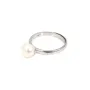 Anello regolabile semplice per cabochon da 6mm - Argento 925 rodio x 1pz