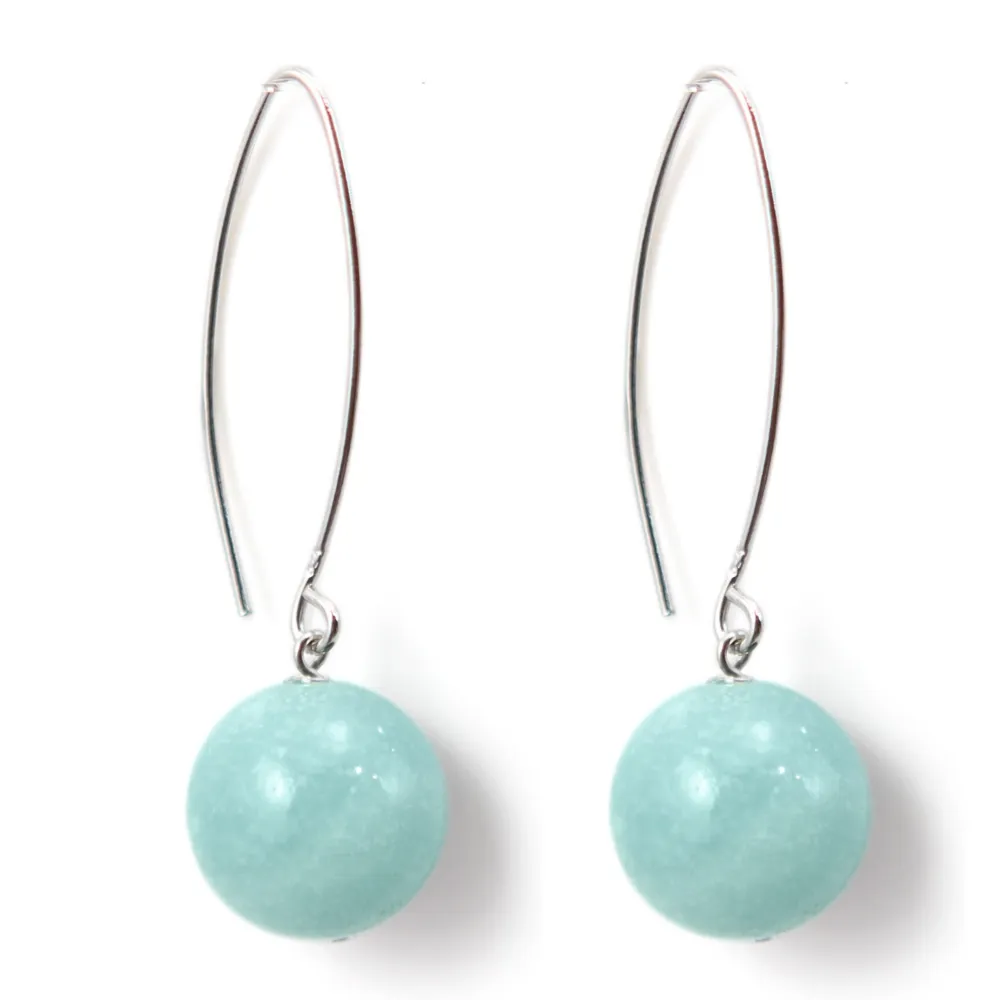 Orecchino in argento 925 ametista 12mm x 2pz