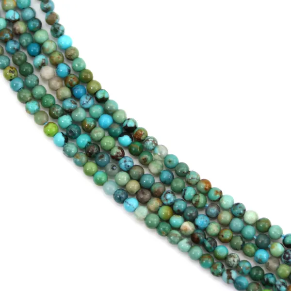 Natürlicher Türkis, rund, 2mm x 40cm.