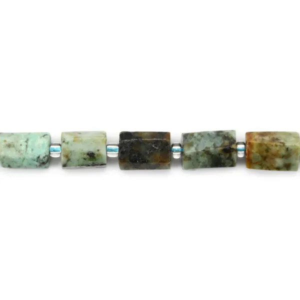 African turquoise in baroque shape 9x11mm x 43cm