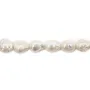 Perlas de agua dulce cultivadas, blancas, barrocas, 13-15mm x 40cm