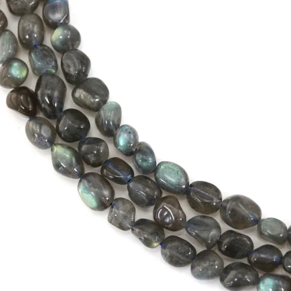 Nugget barroco de labradorite 7-9mm x 40cm