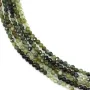 Turmalina verde degradada redonda facetada 3mm x 39cm