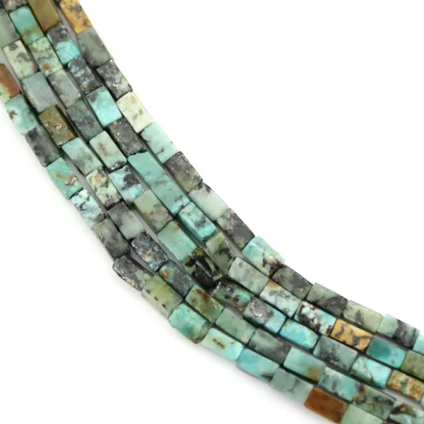 Turquesa africana rectangular 2x4mm x 39cm