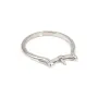 Bague simple pour semi percée - Taille 50 - Argent 925 rhodié x 1pc