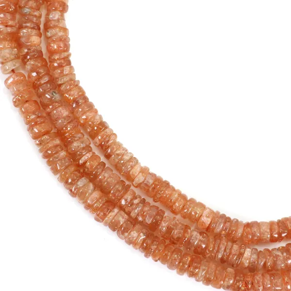 Sunstone heishi rondelle 4-5mm x 40cm