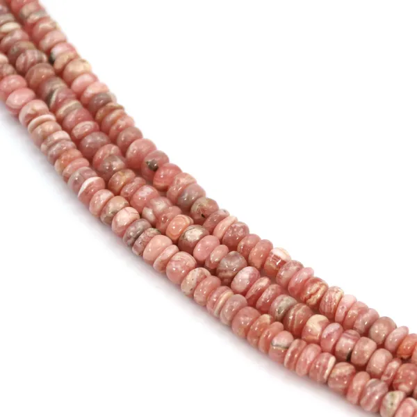Rhodochrosite Rondelle Heishi 4-5mm x 40cm