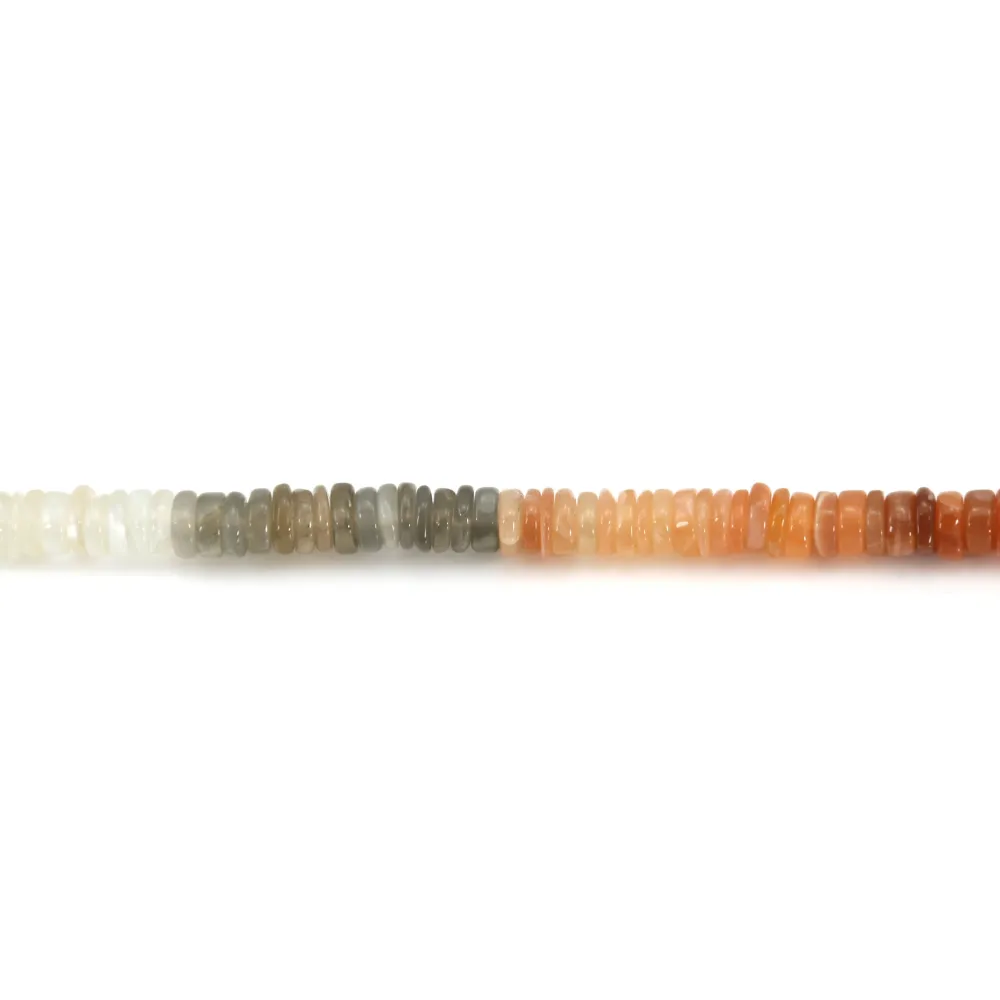 Pierre de Lune multicolore rondelle heishi 8-9mm x 40cm