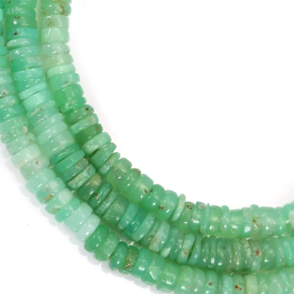 Chrysoprase rondelle heishi 5-6mm x 40cm