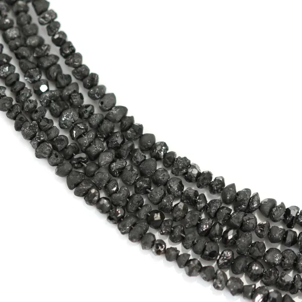 Raw black diamond 3-4mm x 42cm
