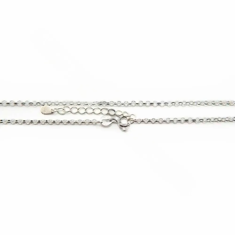 Round 2mm link chain in 925 silver, 45cm long