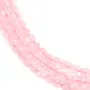 Quartzo rosa, em forma redonda facetada e plana, 6mm x 40cm