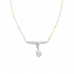 Gold filled necklace & freshwater pearl x 1pc