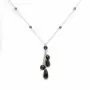 Collana in argento 925 e perle di quarzo fumé x 1pz