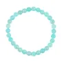 Pulsera Amazonita de Perú redonda 6mm - Elástica x 1ud