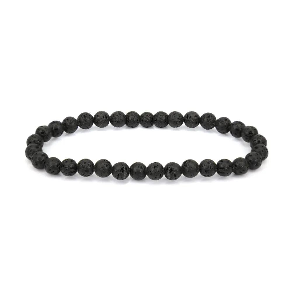 Armband Pierre de Lave rund 6mm - Elastisch x 1 Stk.