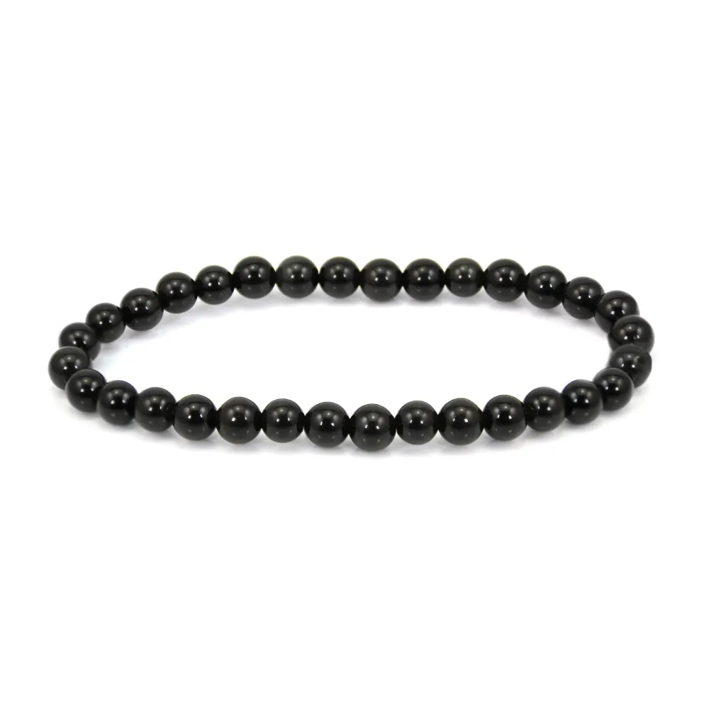 Pulsera Obsidiana redonda 6mm - Elástica x 1ud