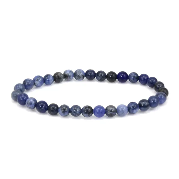 Pulsera Sodalita redonda 6mm - Elástico x 1ud