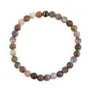 Bracelet Agate du Botswana rond 6mm - Elastique x 1pc