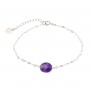 925 silver chain bracelet Amethyst
