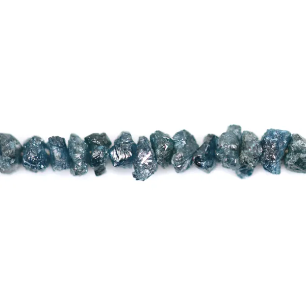Diamant bleu brut 2-3mm x 42cm