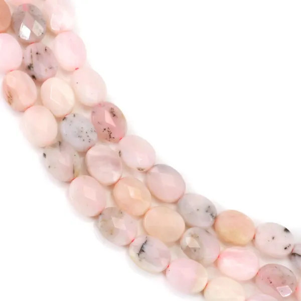 Opala oval facetada sur fil 6x8mm x 40cm