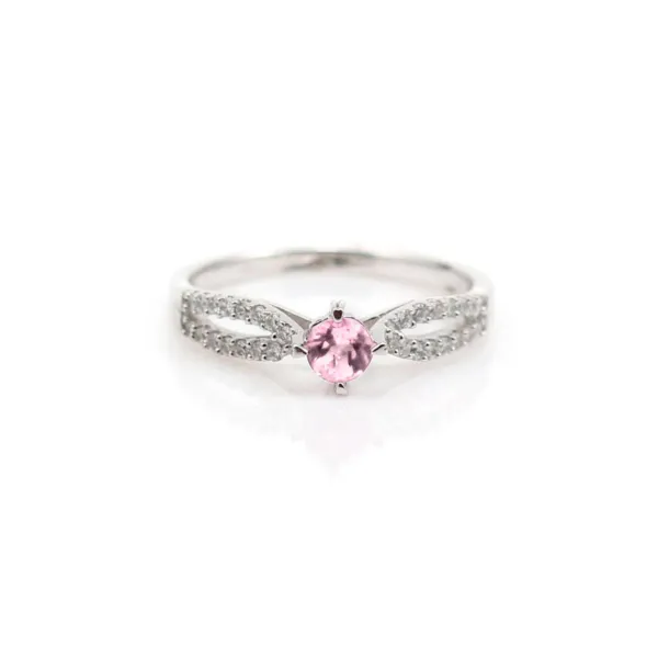 Bague tourmaline en argent 925 rhodié x 1pc