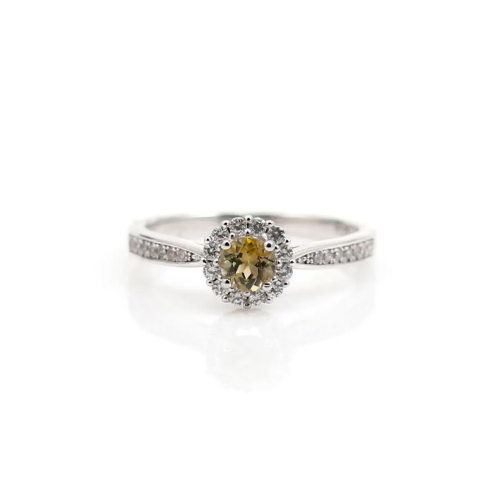 Anello in tormalina in argento 925 rodio x 1pz