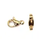 Fermoir Mousqueton 5x10mm - Acero Inoxidable 304 dorado x 4 uds.