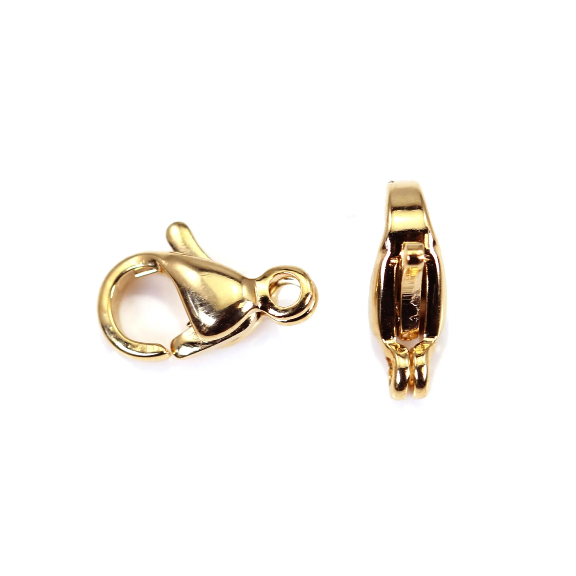 Lot De 20 Fermoirs Mousquetons Dorés Pour Bijoux - Marque Preciosa - Fabriqué En France