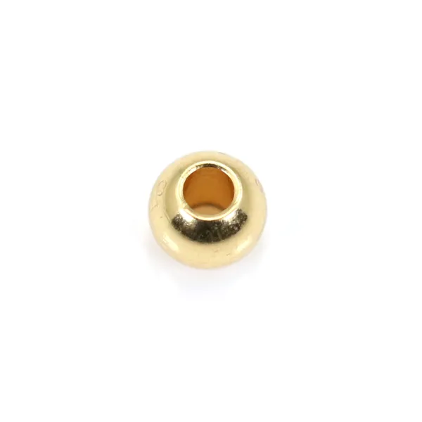 Perla redonda de 6 mm - Acero inoxidable 304 dorado x 10 unidades