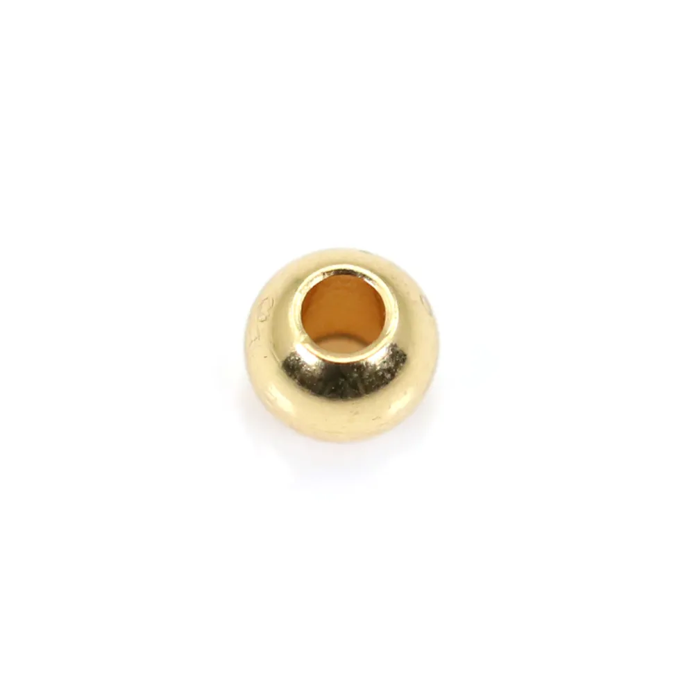 Perle Kugel 6mm - Edelstahl 304 vergoldet x 10 Stück