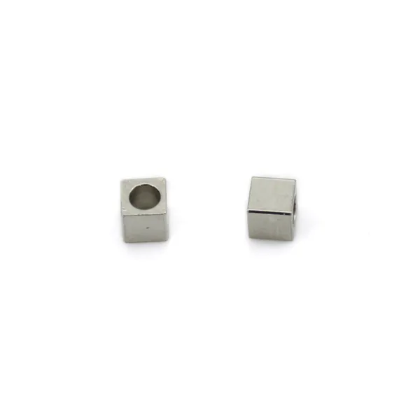 Perle intercalaire cubo 4mm - Acciaio Inox 304 x 10 pezzi