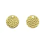 Ciondolo rotondo con motivo, in ottone grezzo 12mm x 10pz