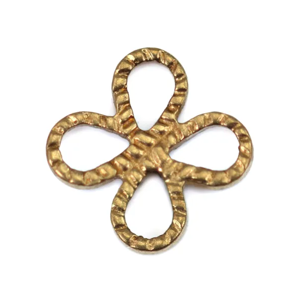 Intercalaire Trèfle en laiton brut 8mm x 10pcs