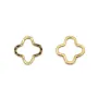 Spacer in raw brass, clover shape 6mm x 20pcs
