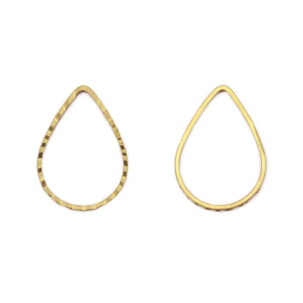 Intercalaires goutte en laiton brut 7x10mm x 20pcs